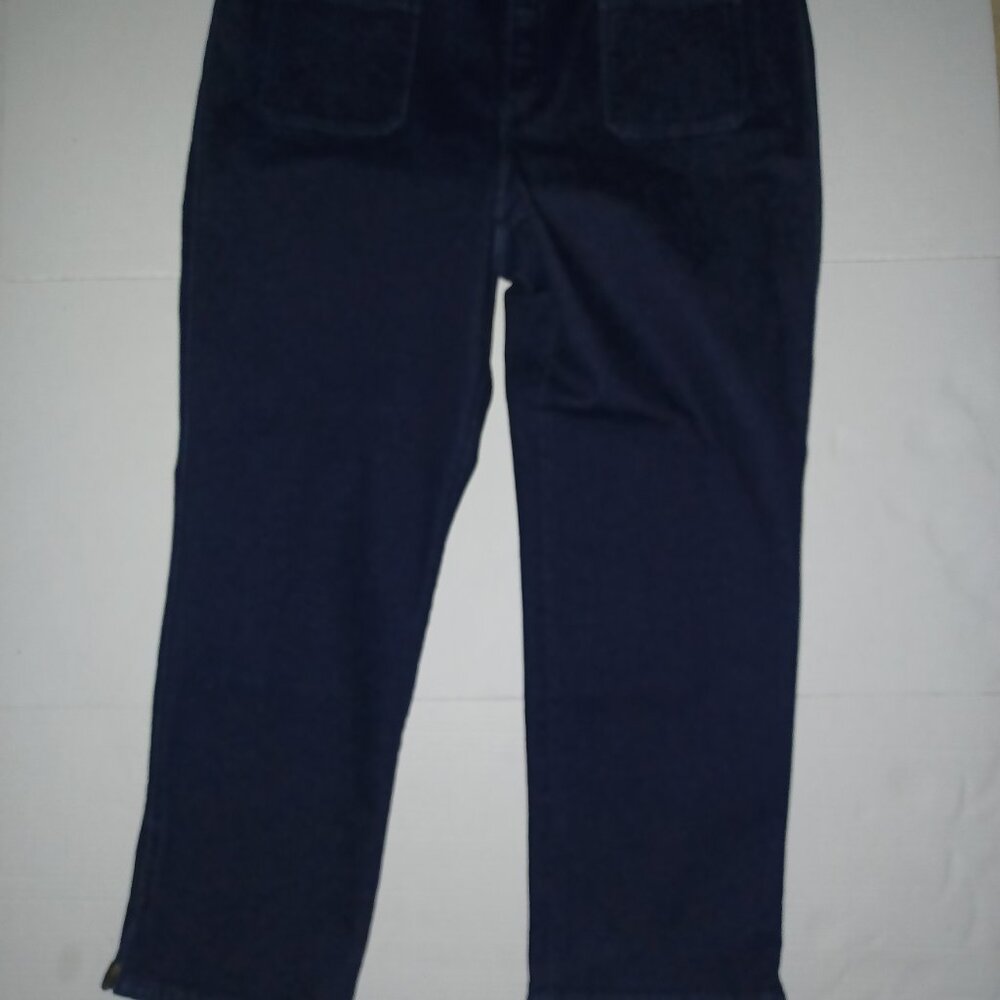 VINTAGE CHAPS DENIM WOMEN'S HIGH WAIST DARK WASH JEANS